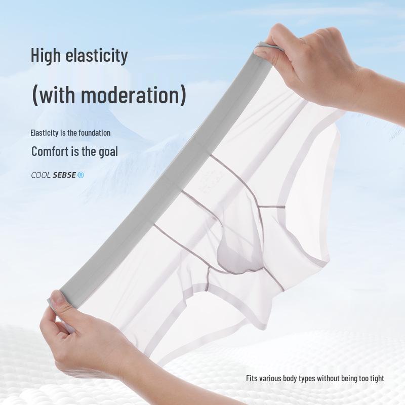 Men's Summer Ice Silk Ultra-Thin Seamless Breathable Boxer Briefs