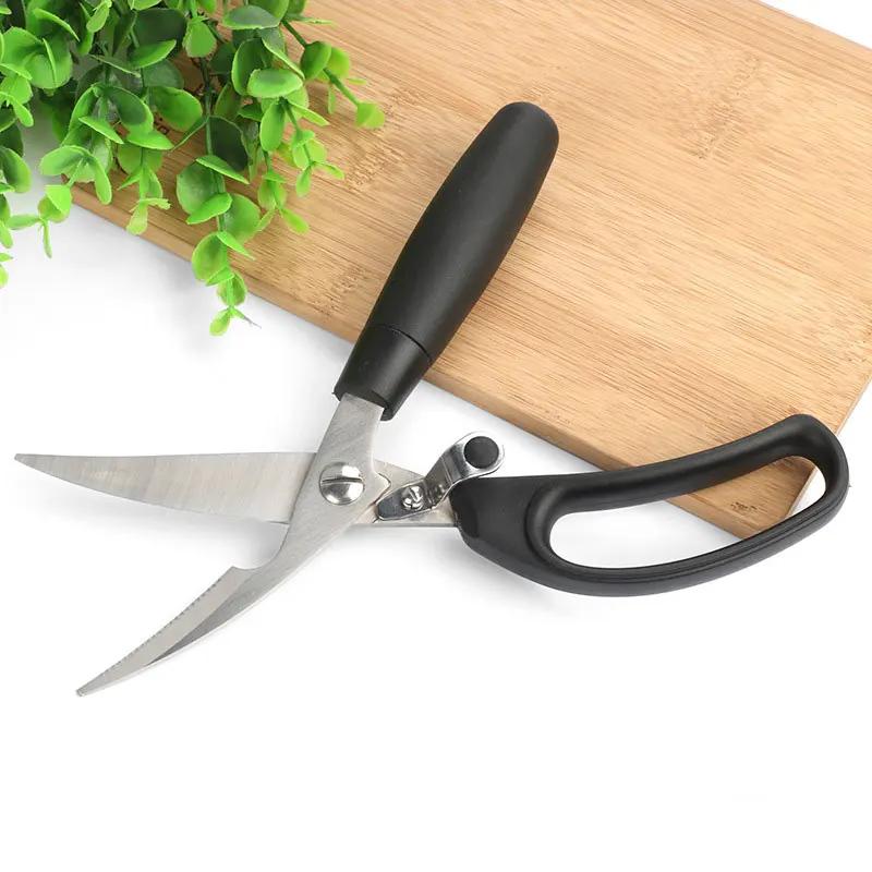 Dropship 3CR13 Stainless Steel Chicken Bone Scissors Automatic Rebound, PP Spray Rubber Handle, Household Kitchen Use