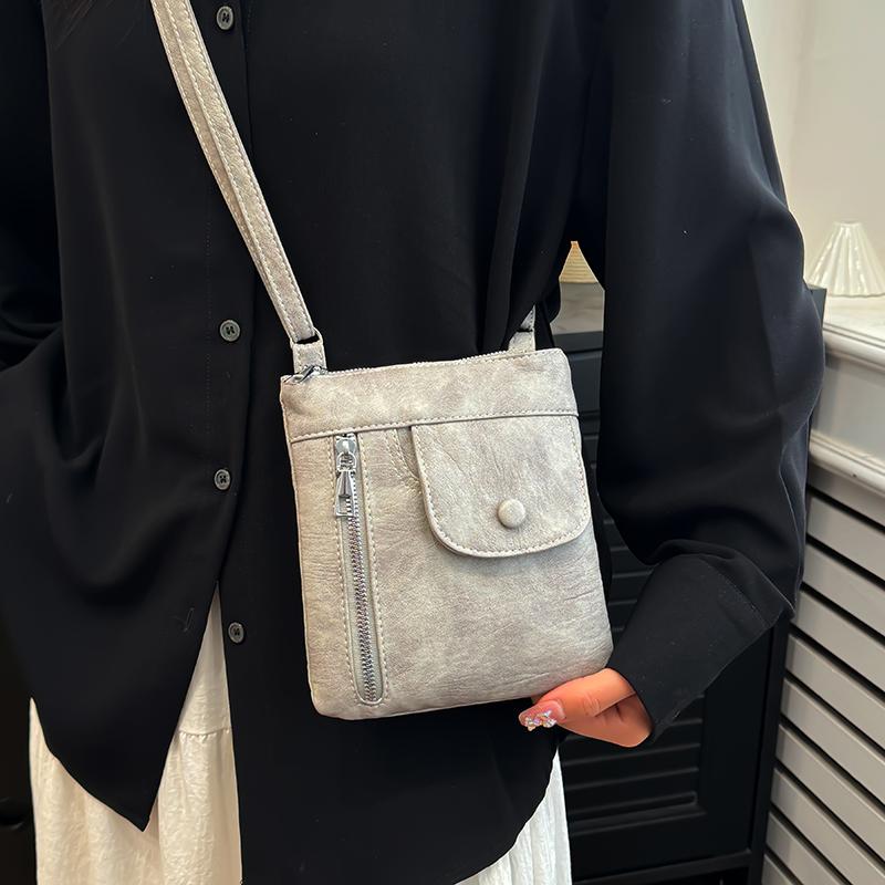 Fashionable Women's Small Shoulder Bag, PU Leather Phone Bag, Retro Crossbody Bag Suitable for Daily Use, Shopping, Commuting