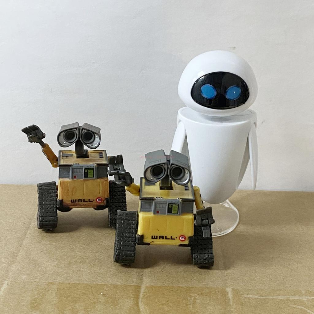 Hot Wall E Eve Action Figure Robot Movie Steel Metal Model Robot Kawaii Wall-E Figurine Children Toys For Boys Kids Eve Pvc Toys