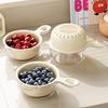Drain Basket Double-Layer Vegetable Sink with Handle Fruit Bowl Comfortable Grip Strainer for Kitchen
