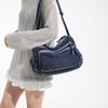 Vintage Style Denim Shoulder Bag for Women, Retro Blue Jean Crossbody Handbag, Cute Grunge Alt Gift for Teen Girls, for School