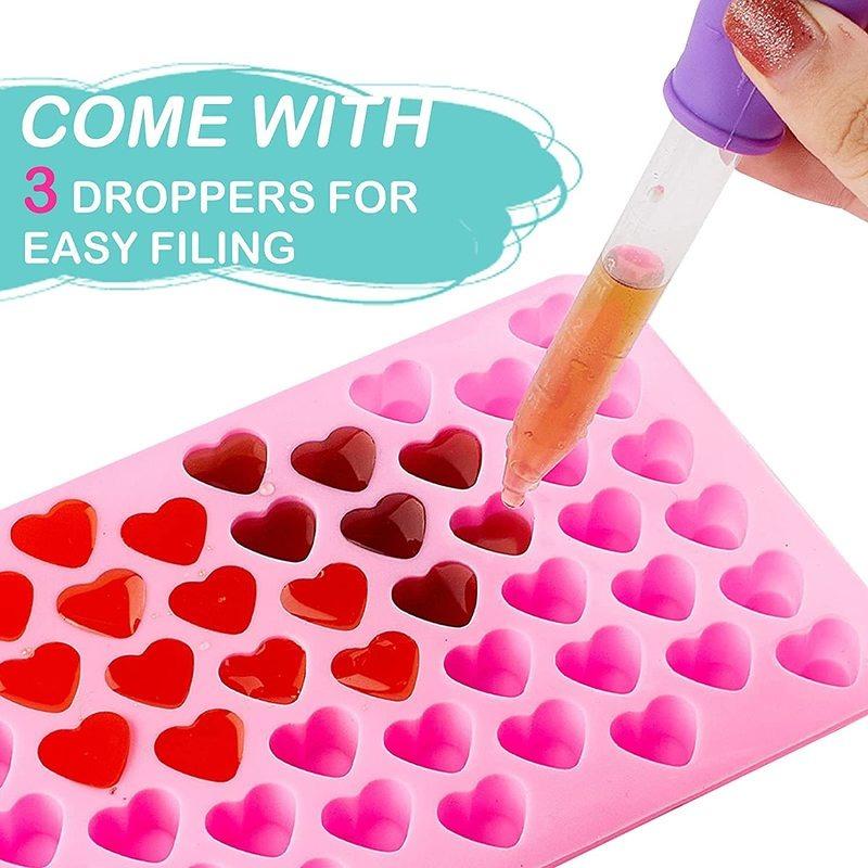 Silicone Gummy Bear Chocolate Jelly Mold With Dropper Candy Maker Ice Tray Mould For DIY Baking Decoration Home Kitchen Supplies