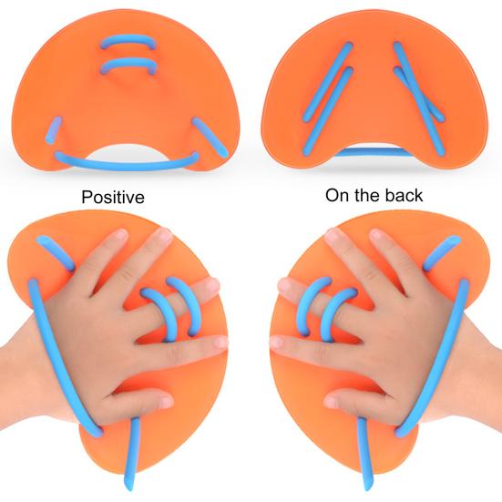 1 Pair Swimming Paddles Non-slip Adjustable Good Elasticity Soft Environmental Protection Training Correction