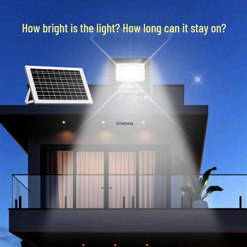 Super Bright Solar Outdoor Floodlights - Rain & Lightning Resistant.