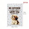 Vintage Shih Tzu Metal Sign Funny Pet Wall Art Home Cafe Garage Decor