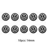 5/10Pcs 14MM Car Remote Key Badge Emblem Metal Logo Stickers For VW GTI Polo Golf Passat Tiguan Arteon Touareg CC Taigo Caddy Je QO2