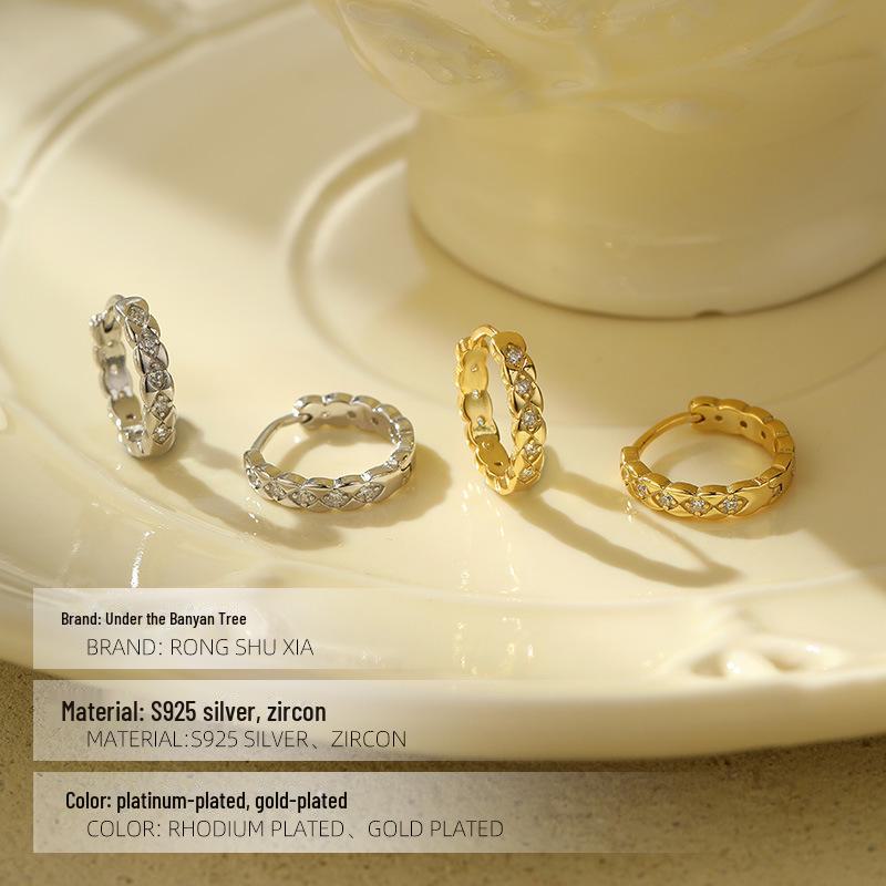 Banyan Tree  Diamond Pattern Earrings - Luxurious Trendy Women's Jewelry