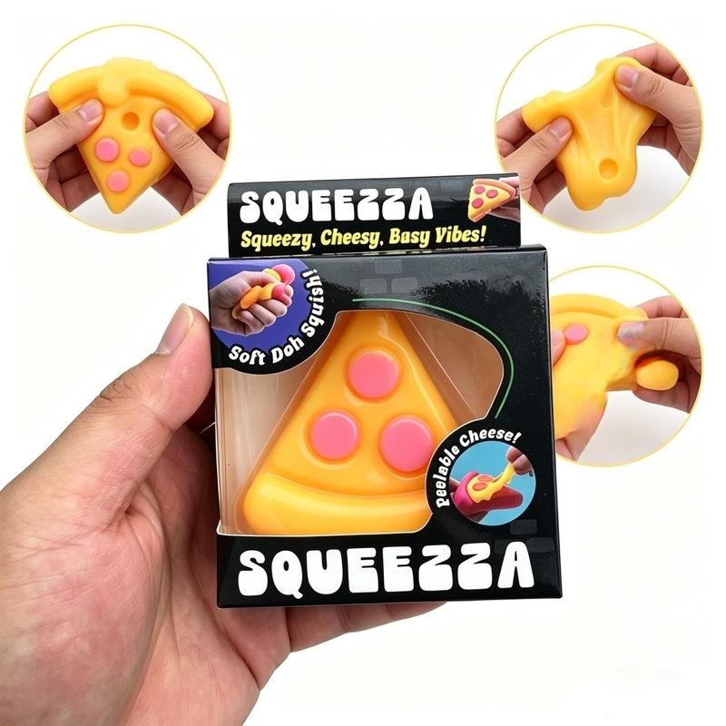 Needoh Dippin Dazzler Pizza Shaped Squishy Stress Toy Mini Sensory Squeeze Toy Stress And Anxiety Relief For Adults Gift