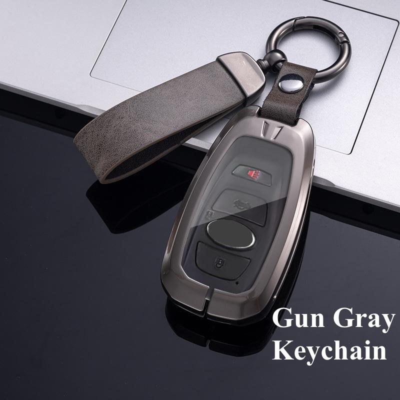 

Металлический чехол для дистанционного ключа автомобиля, брелок для Subaru BRZ Forester Legacy Outback WRX WRX STI Impreza XV Crosstrek, автоаксессуары серый