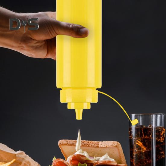 4ks kuchyňské plastové lahvičky na koření s víčkem Multifunkční lahvička na vymačkávání pigmentu 250ml lahvičky na koření bez BPA pro