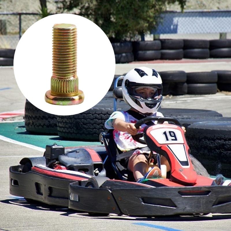 Premium M10 Lug Nut Motorcycle Wheel Screws Heavy Duty M10x1 25 Splines Lug Bolt for Go Kart Bike & Utility Vehicle