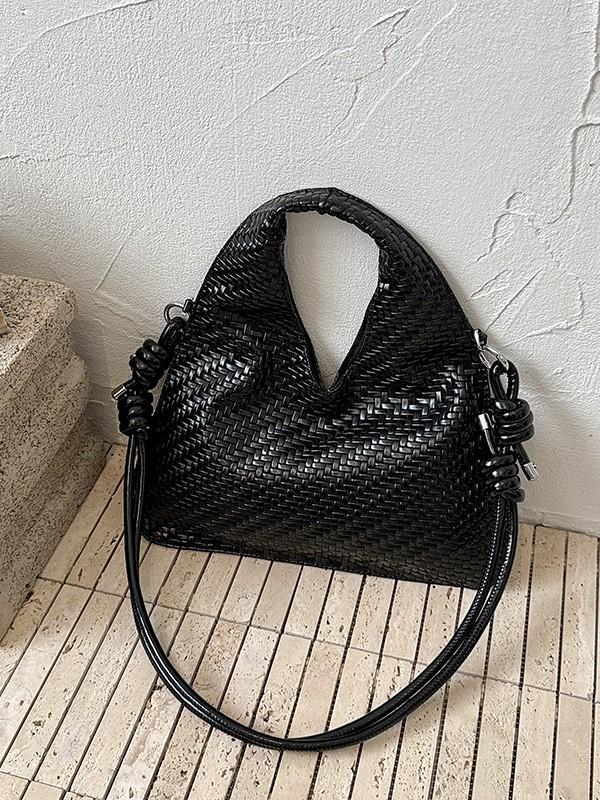 2026 Women's Large Capacity Fashionable Woven Shoulder Bag - Versatile, Simple Commuting Handbag