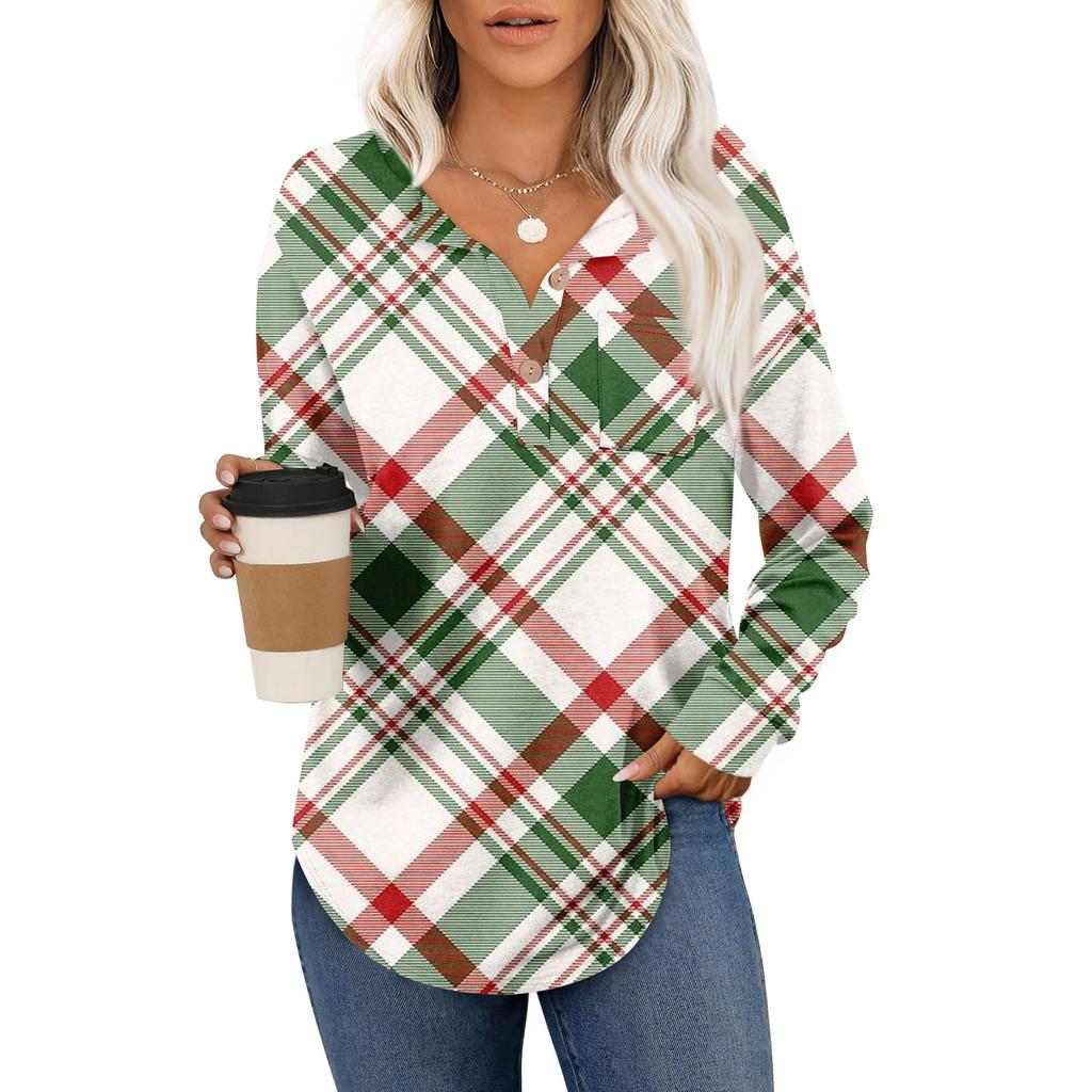 Top de damă retro cu imprimeu, la modă, cu mânecă lungă