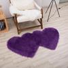 Tappeto in Lana Sintetica a Forma di Cuore Doppio - Tappeto per Soggiorno, Camera da Letto, Divano, Tavolino, Tappetino Spesso per Pavimento