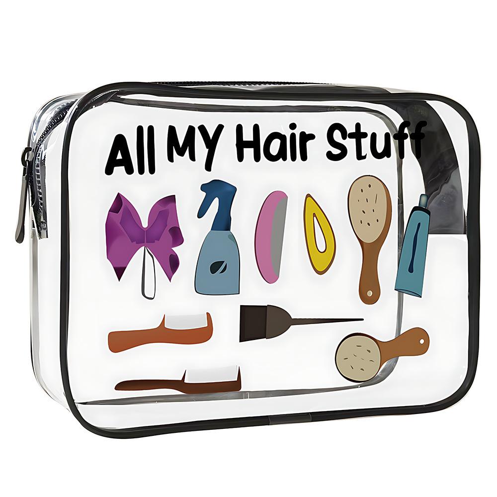 Transparent Casual Handbag for Men & Women - Foldable Lightweight Travel Toiletry Organizer with Zipper Closure & Carry Handle