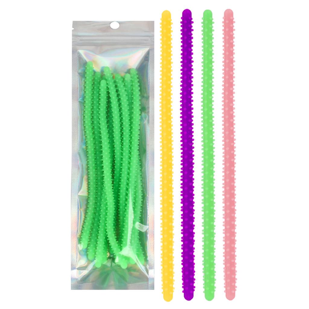 10 Pieces Hair Perm Rods Silicone Fireworks Bars Hairdressing Styling Curling Perm Rod Salon Tool for Hair Styling