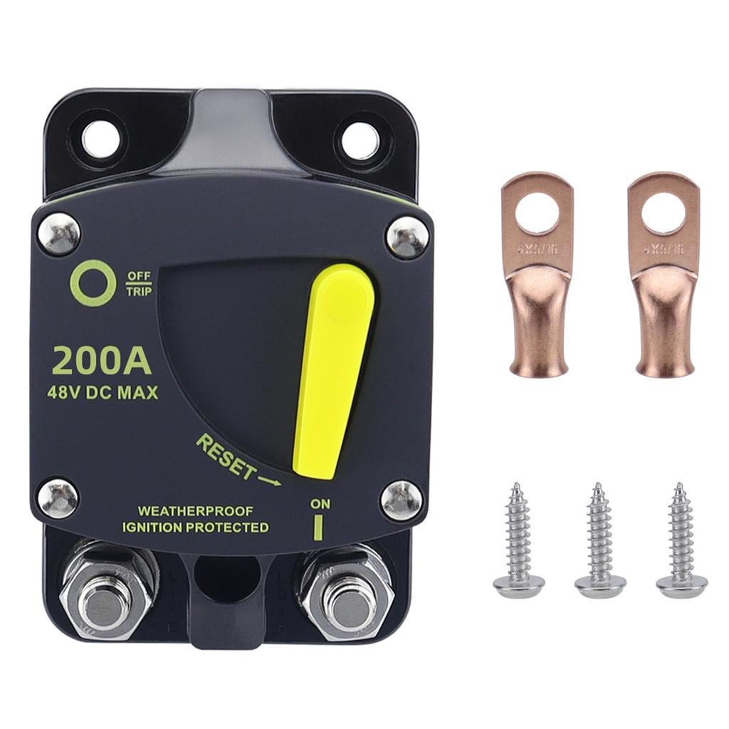 Întrerupător de circuit marin 300A 12V48V, resetare manuală a întrerupătorului de circuit pentru barcă, protecție impermeabilă pentru