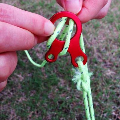Aluminium Alloy 3 Holes Tie knots Quickly For Camping Outdoor Climbing Carabiner