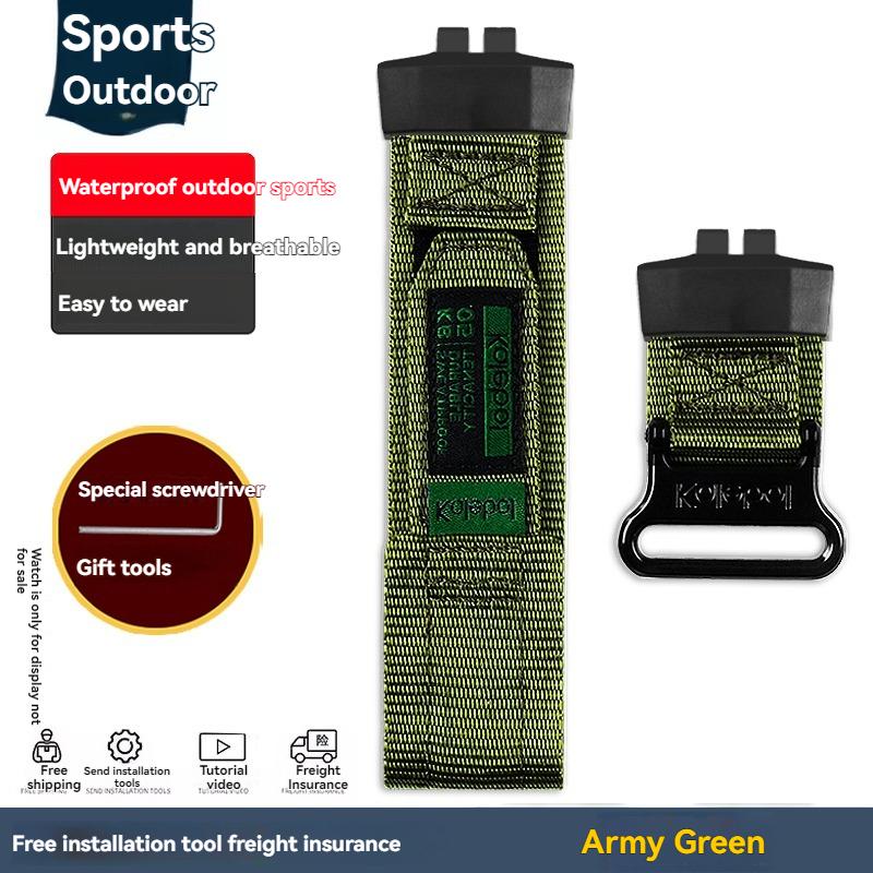 Uhrenarmband aus Nylon-Canvas für Outdoor-Sport, geeignet zur Anpassung an Casio GBD-200-1/GBD-200SM Uhren