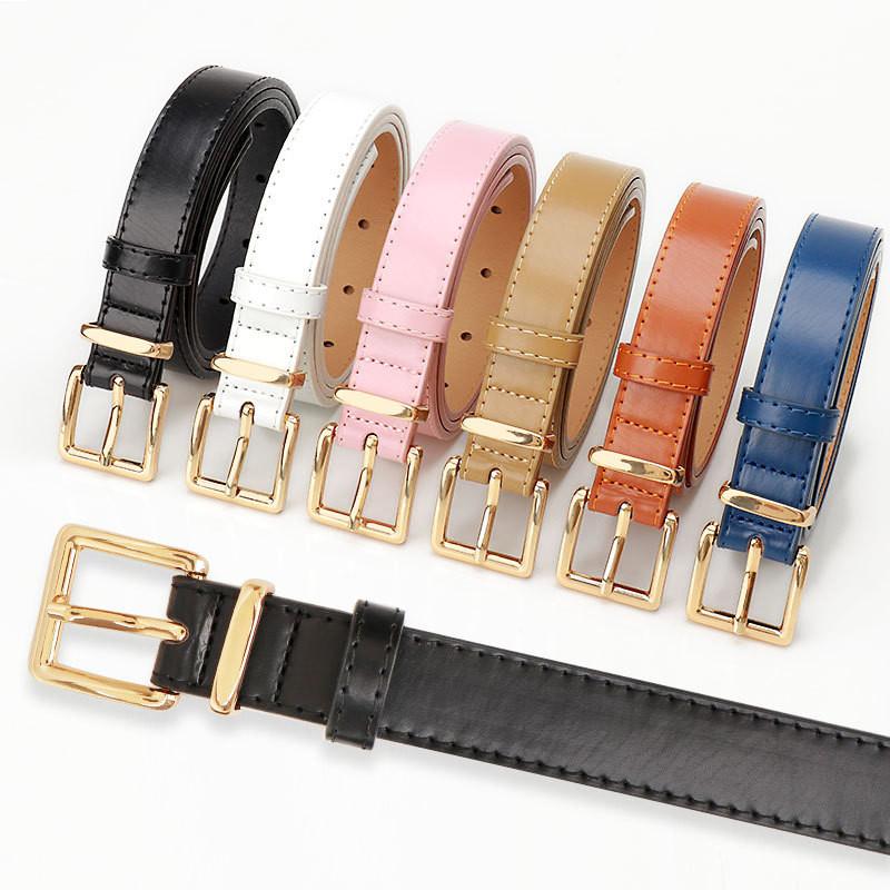 Elegant Faux Leather Womens Belt With Alloy Buckle For Daily Dress And Student Style