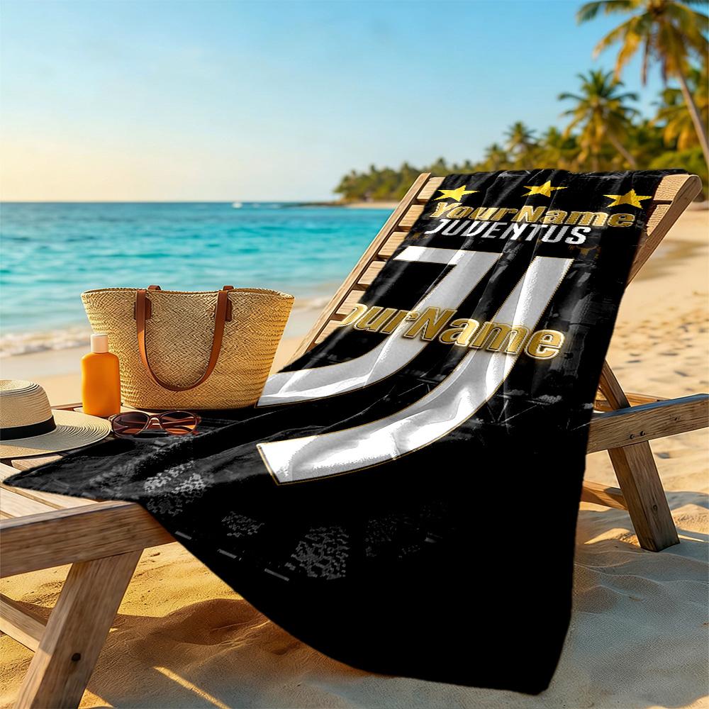 Juventus Customized Name Beach Towel Quick-Dry Soft Microfiber Portable for SwimmingBeachCamping Travel Beach AccessoriesGym