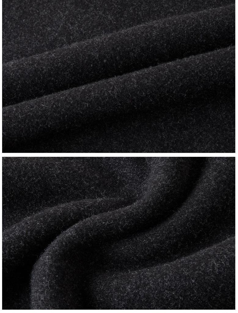 2025 Fall/Winter Men's Faux Two-Piece Sweater - Plus Velvet, Solid Color, Warm Knit Base Layer for Middle-Aged Dads