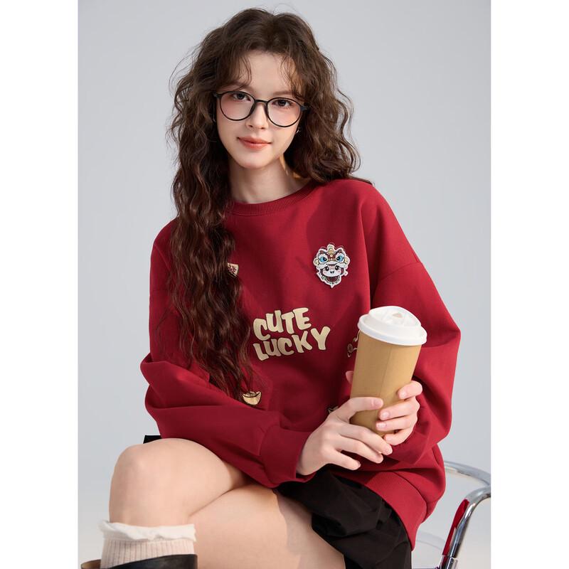 TonLion 2026 Spring Women's Patterned Crew Neck Sweatshirt