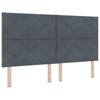 Boxspring Bed with Headboard Dark Grey 200 x 180 cm Velvet