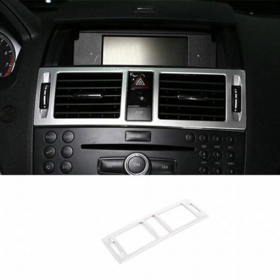 Matte Silver Interior Cover Steering Wheel Trim Fit For Benz C-Class 2007-2010