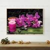 Artă de perete Water Spa Pietre Zen Pânză Pictură Lumânări Orhidee Poster Poze de perete pentru Decor baie Decor Cuadros
