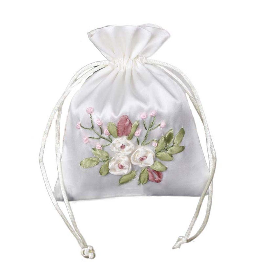 Candy Bag Embroidery Flower Drawstring Bag Perfume Spice Bag Cloth Storage Bag  Ladies
