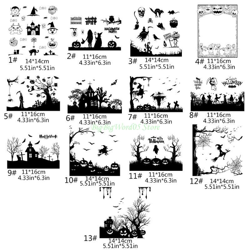 24TE Silicone Seal Stamp Halloween Series Clear Stamps DIY Scrapbooking Card Making