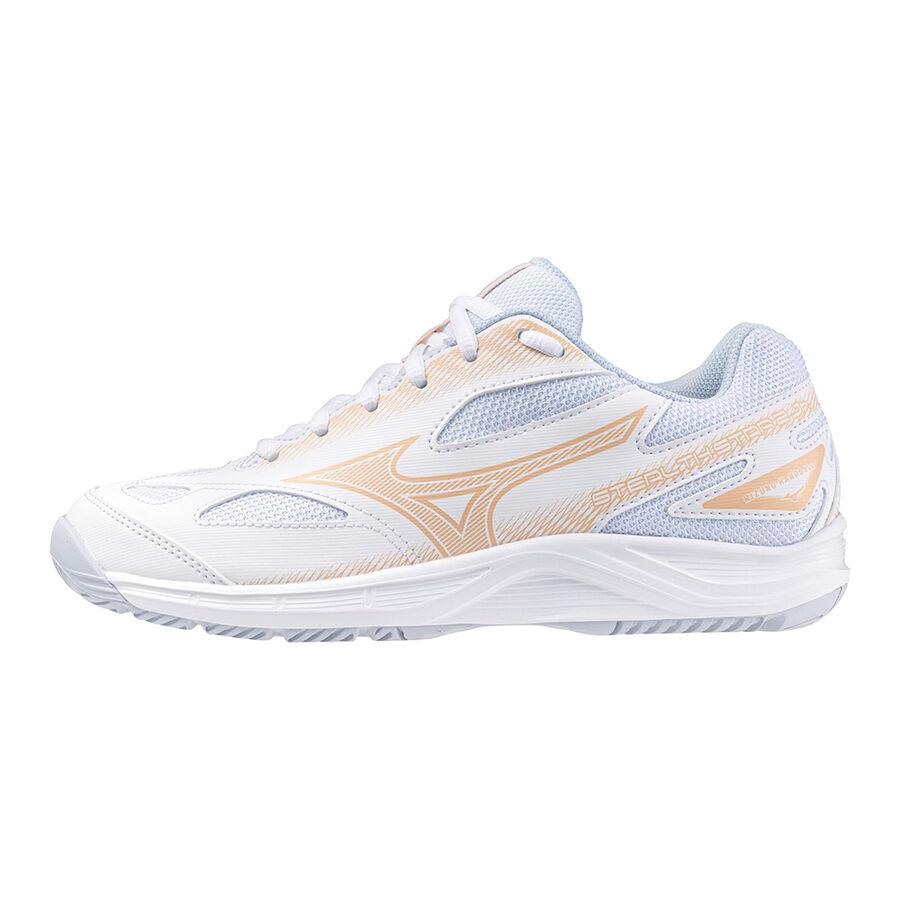 Mizuno Stealth Star 2 Jr Unisex Niedrige Dämpfende Trainingsschuhe Weiß Platin X1GC230700