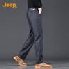JEEP Men's Business Casual Straight-Leg Elastic Trousers