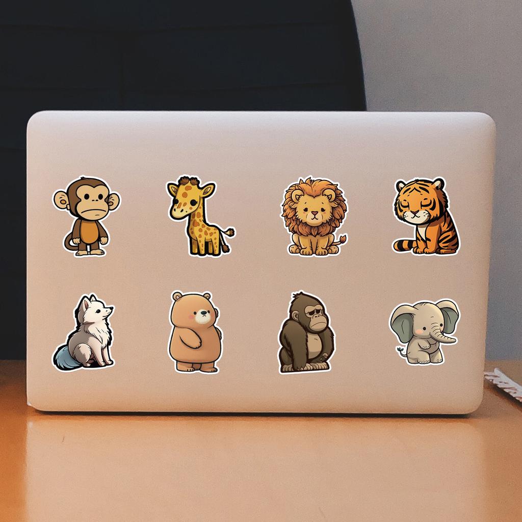100 Pieces of Cute Animal Stickers Mobile Phone Water Cup Waterproof Decorative Stickers Children's Hand Account Stickers