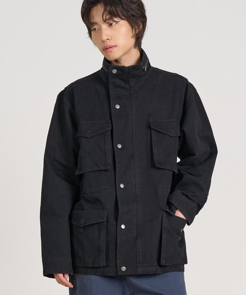 EXCONTAINER M-65 Vintage Field Jacket (Black)