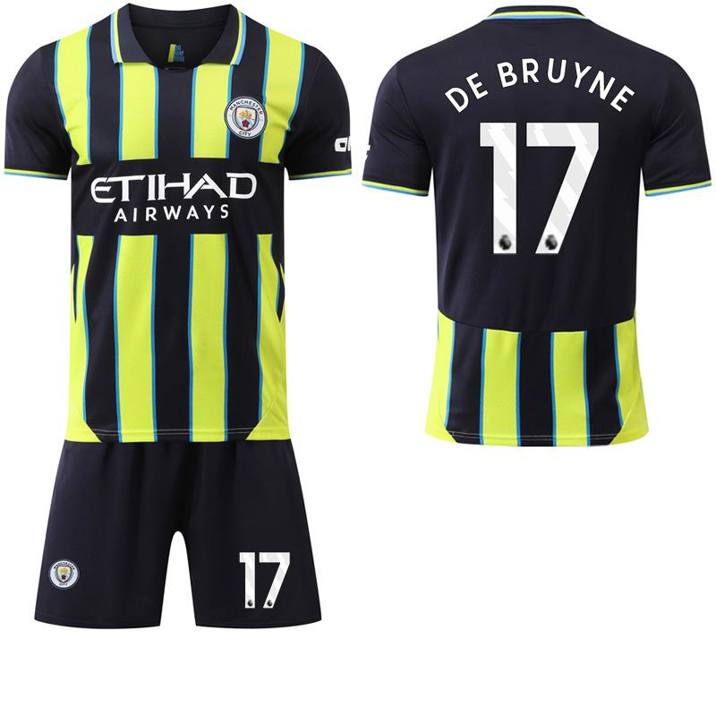 2024-25 Выездная футболка Манчестер Сити #9 Холанд #17 Де Брюйне Футбольные майки 22