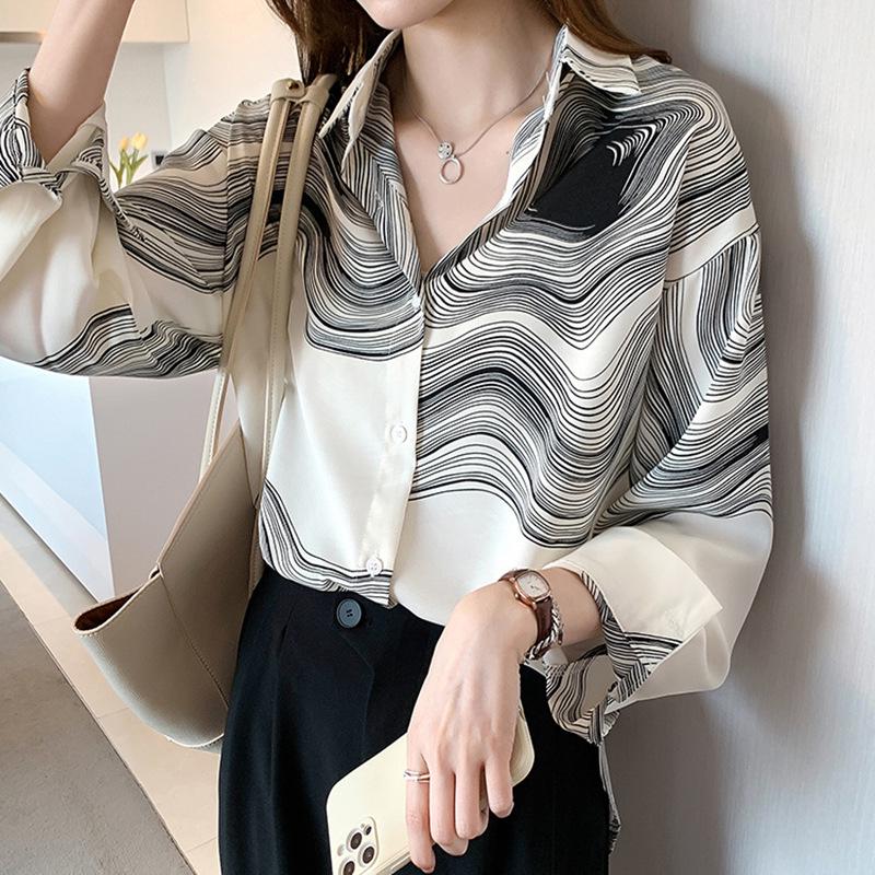 Autumn 2024 Korean-Style Loose-Fit Slimming Casual Women's Fashion Shirt