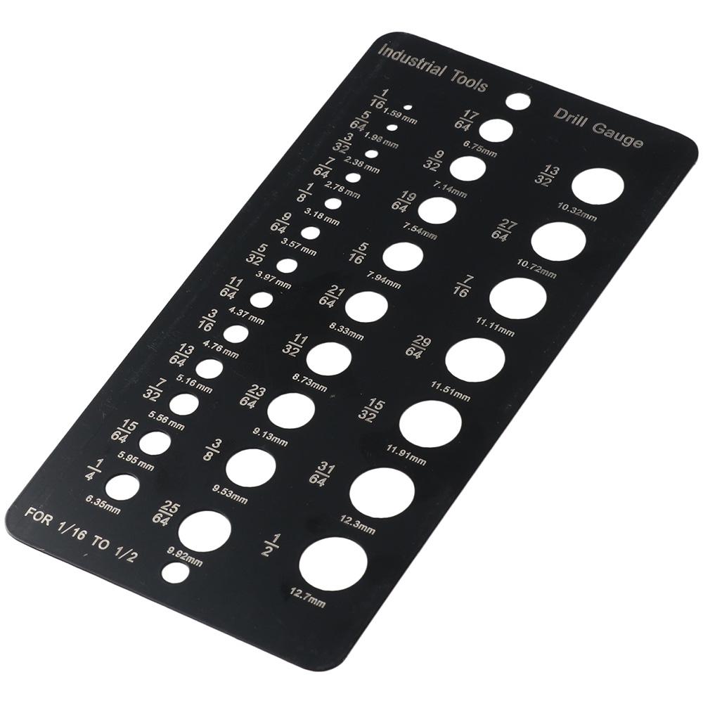 1/16 Inch to 1/2 Inch Size Bits Metric Gauge  Accurate Measurement Equivalents