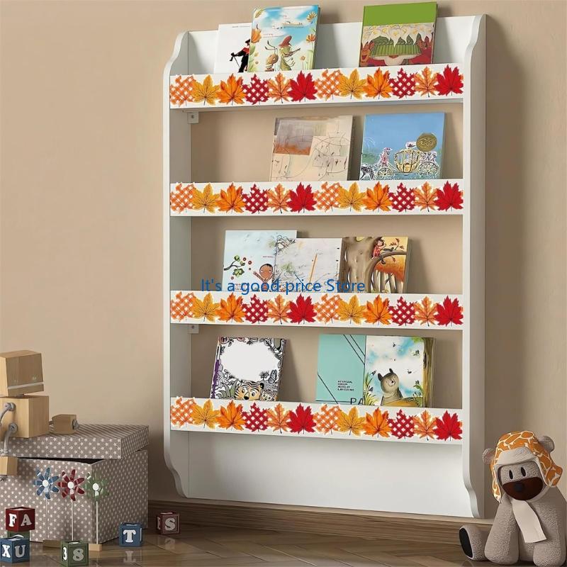 Bulletin Board Border 32.8ft Thanksgiving Leaf Border Trim Wall Sticker for Classroom Whiteboards Chalkboard Decoration