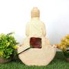 Lotus Buddha Table Top Water Fountain with RGB LED Light for Home Décor/Gift/Vastu/Pooja/Reception/House Warming (Biege Stone)