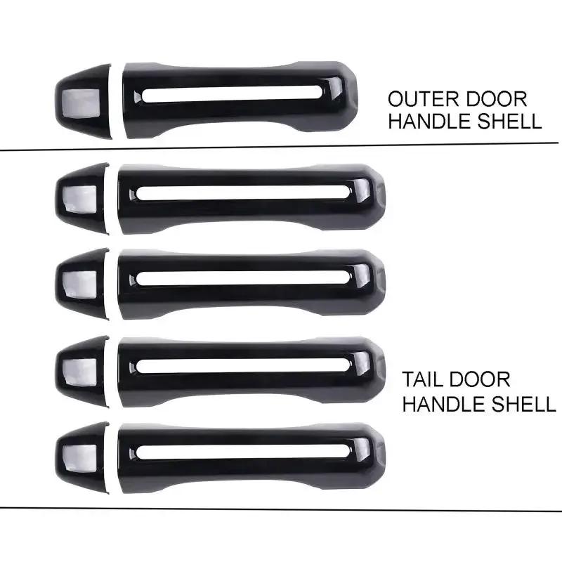 

5 шт./компл. автомобильная наружная дверная ручка крышка подходит для Jeep Wrangler JL 2018-2024 черный красный серебристый автомобильные аксессуары дверная ручка отделка оболочка