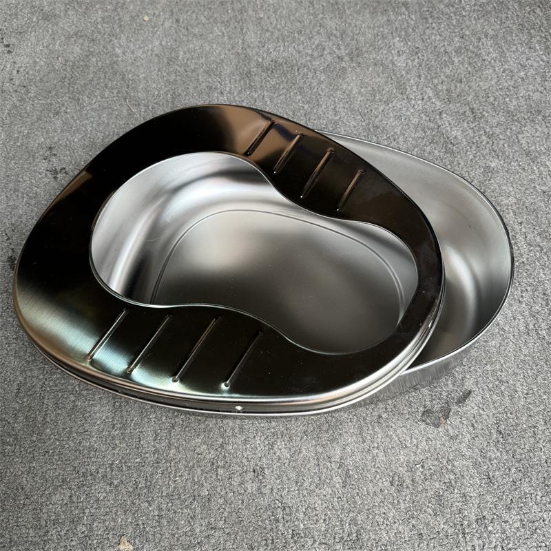 304 Stainless Steel Western-Style Commode with Lid for Bedridden Use