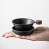 Frosted Tea Filter Holder Household Black Pottery Kung Fu Tea Separation Filter Light Luxury Tea Leak Tea Strainer