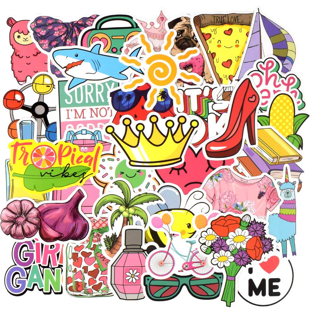 150 Pcs Waterproof Vinyl Vsco Girls Sticker Pack for Water Bottle Laptop Phone Case