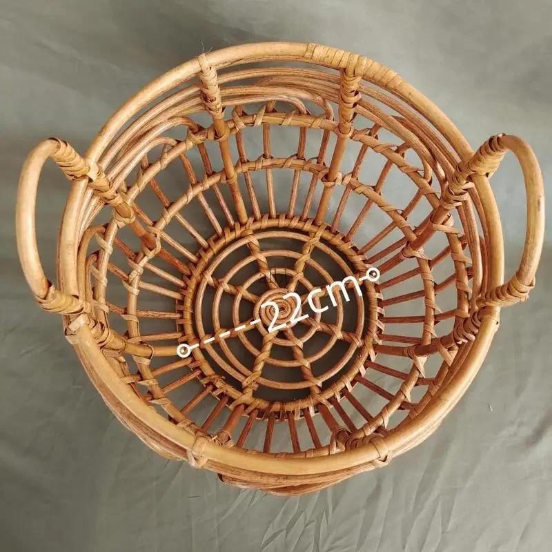 Baby Doll Toy Newborn Photography Posing Shooting Studio Assisted Boys Girls Gift Baby Photo Props Retro Basket Weaving