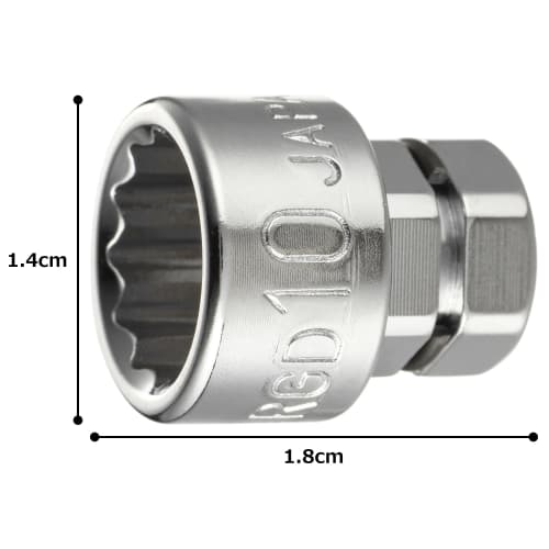 TONE Socket (for 12-sided box wrench) RGD-14 Width across flats 14mm