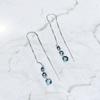 Silver Earrings with London Blue Topaz 1.45ct (2167525)