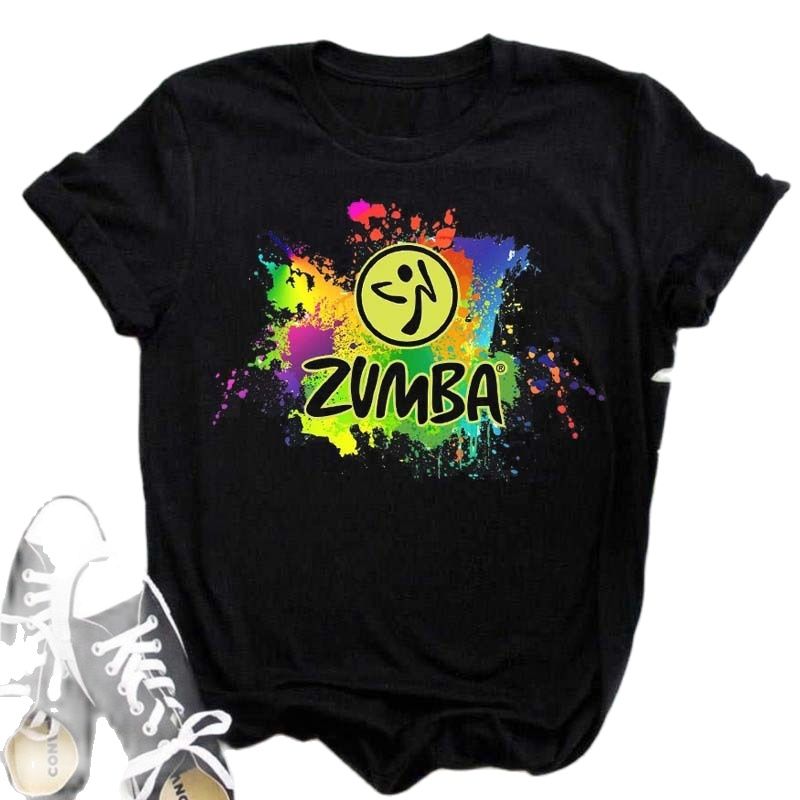 

Рождественская футболка с принтом Love Zumba, танцевальная футболка с принтом, женская одежда, стильная повседневная футболка с круглым вырезом для девочек, аксессуары Y2k